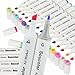 Soucolor Sketch Art Markers 100 Colors Artist Manga Dual Tip Markers Pens Highlighters with Marker Case for Coloring Drawing Painting Design Illustration