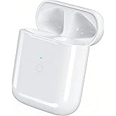 Wireless Charging Case for AirPods 1st/ 2nd Gen, Charger Case Replacement for Air Pod 1/2 Generation, Support Blue-Tooth Pairing Sync Button and Built-in 450 mAh, No Earbuds