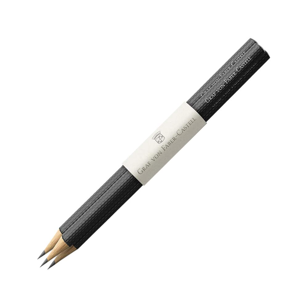 Faber-Castell Graf Guilloche Pencil, Black, 3x