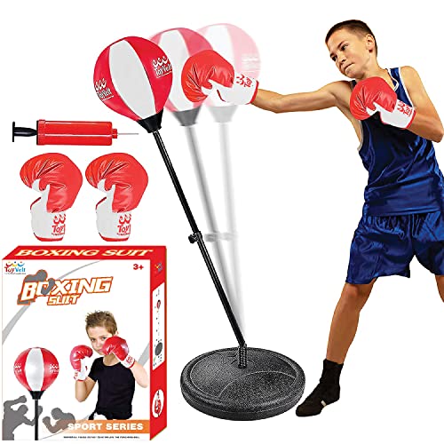 ToyVelt Punching Bag for Kids and Boxing Equipment Boxing Bag Set