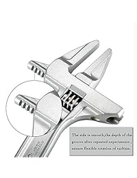 Llave inglesa ajustable, KISENG 0.630   2.677 in Mini llave ajustable vástago corto grandes aberturas ultra delgado