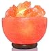 AMSkart Pink Crystal Himalayan Salt Fire Bowl Lamp with Dimmer Switch and Wooden Base, 7 x 6.5 x 6.5 - Inch, 8 - 10 lbs