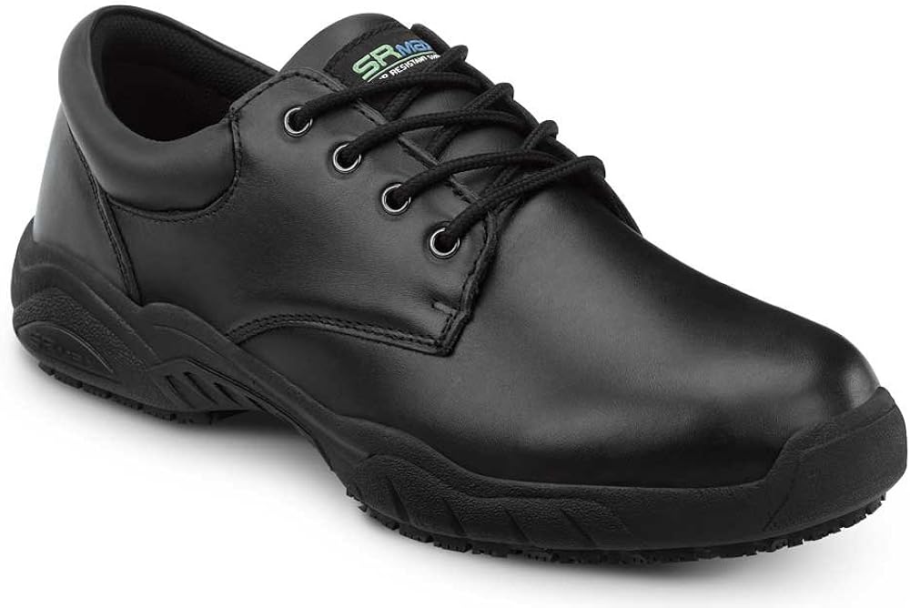 solid black slip resistant shoes