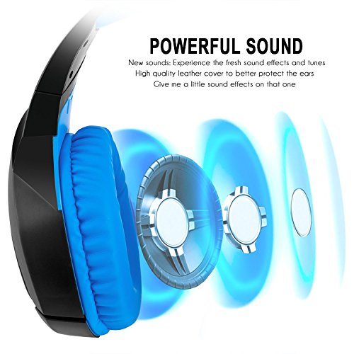 Stereo Gaming Headset for PS4, PC, Xbox One Controller, Noise Cancelling Over Ear Headphones with Mic, LED Light, Bass Surround, Soft Memory Earmuffs for Laptop Mac Nintendo Switch Games - Thumbnail 3