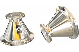 BROWNIAN MOTION TECHNOLOGY bmotiontech conical reducer with ISO-KF Flange KF16 KF25 KF40 KF50 (KF40 to KF16 reducer, Pack of 2pcs)