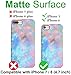 A-Focus Case for iPhone 7 Case, iPhone 8 Case, Frosted Full Print Slim Pink Blue Green Marble Pattern Series Anti Scratch Anti Finger Flexible TPU Case for iPhone 7 iPhone 8 Matte Colorful