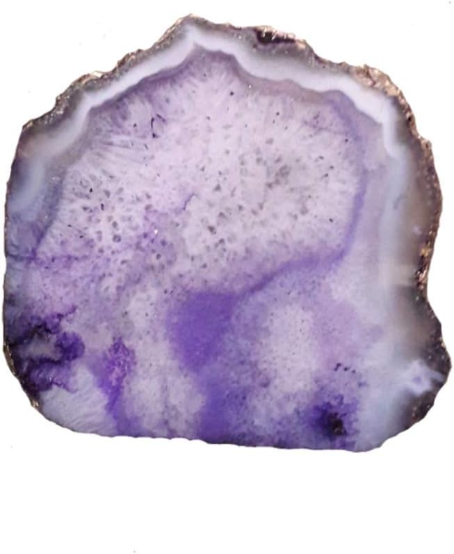 Pistily Natural Purple Agate Coasters for Bar & Tea - Set of 2 Coasters