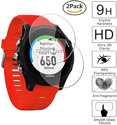 [2 Pack] Guran® Protector de Pantalla Vidrio Cristal Templado Para Garmin Forerunner 935 Smartwatch Cristal Vidrio Templado Film