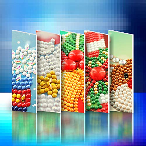8pcs Christmas Cards 5D DIY Diamond Painting Greeting Card Special-Shaped Birthday Festival Gifts Mosaic Making Art Craft - Thumbnail 2