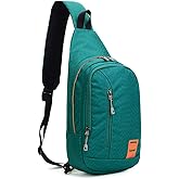 Peicees Small Sling Backpack Waterproof Unisex Shoulder Bag Chest Crossbody Daypack