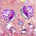 Crystal Heart Stud Earrings for Women Jewelry Gifts for Her