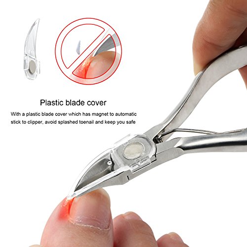 6 Pcs Ingrown Toenail Tools Kit - 6 in 1 Gold Professional Pedicure Toes Treatment Tools with Nail Corrector, Clipper, Cleaner, File for Thick Ingrown Toenails Correction Orthotic Appliance Set