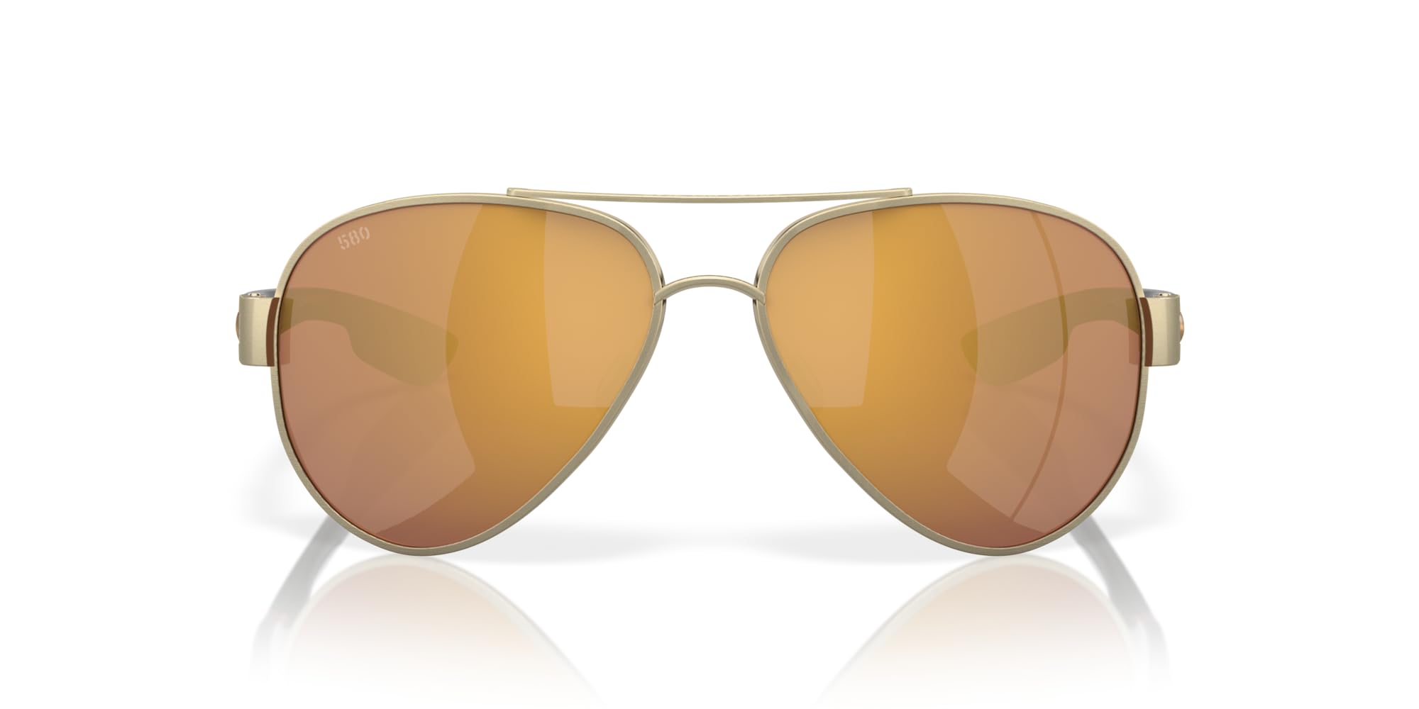Costa Del Mar South Point Sunglasses, Brushed Gold/Gold Mirrored 580G, 59 mm Image