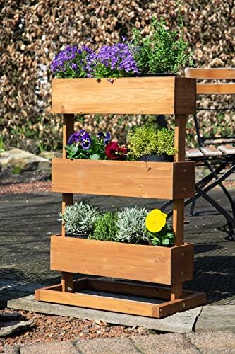 dobar 58525e - Jardinera Vertical con 3 macetas separadas, bancal ...