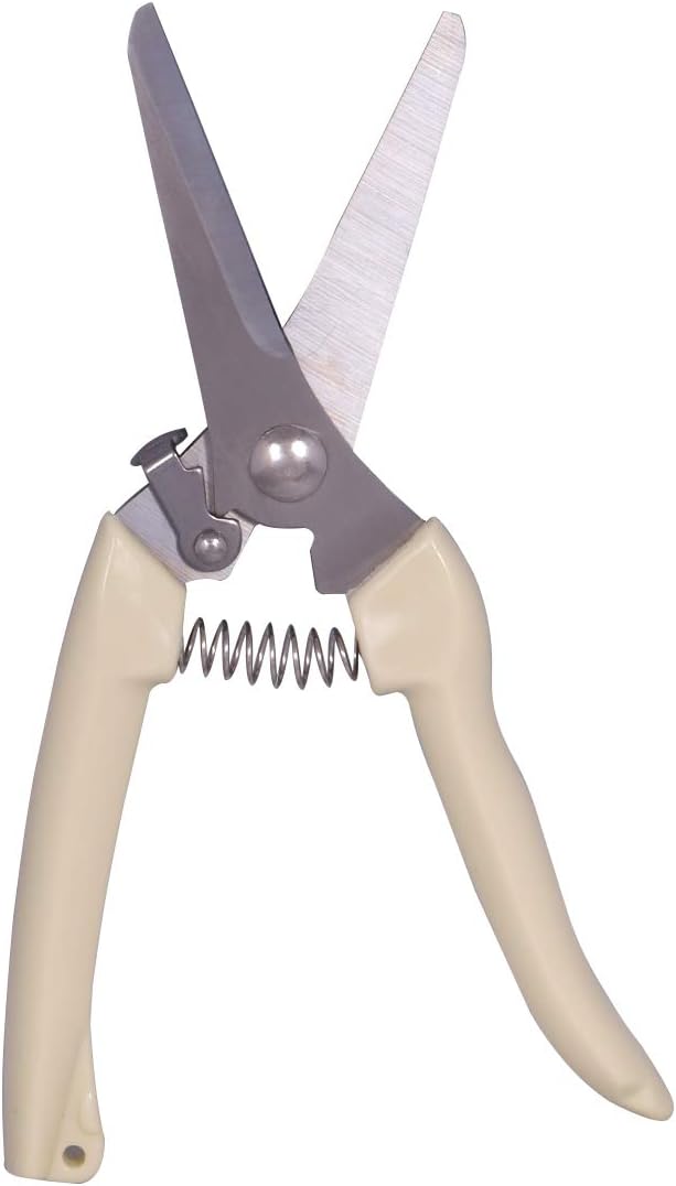 ROTURERI Gardening Hand Pruner Shears Clippers for Garden Bypass Stainless Steel Hand Tools Scissors Pruning Snips Leaf Trimmer Safe Lock : Garden & Outdoor