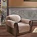 Elegance Linen Quilted Slip Cover Water-Absorbent Furniture Protector for Chair, Natural