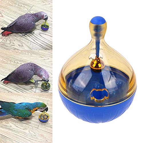 Bird Seed Food Foraging Ball Tumbler Toy for Pet Medium Large Parrot Parakeet Cockatiel Conure Lovebird Budgie Finch Canary Cockatoo African Grey Macaw Eclectus Amazon Cage Feeder Accessories