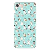 iPhone 7, Anime Exotic Collection Colorful Rubber Flexible Silicone Case Bumper for Apple Clear Cover (Anime Cute Cats)