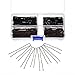 Hicarer 200 Pcs 2.4 & 2 Inches U Shaped Hair Pins with Storage Box Black and Brown for Women Hair Bobby Pins with Clear Storage Box