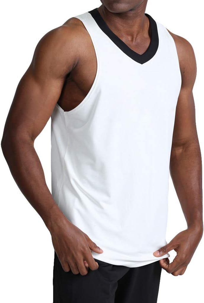 YAYUMI Prime Amazon Day, Men's Summer Casual V-Neck Patchwork Fitness Sweat Absorption Quick-Drying Vest
