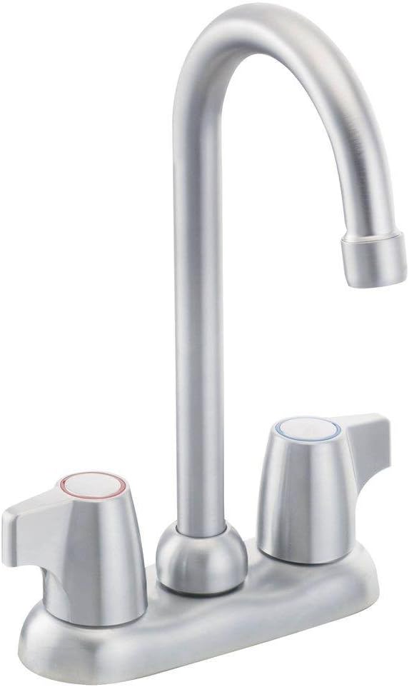 Moen 4903 Chateau Two-Handle High Arc Bar Faucet, Chrome - Bar Sink Faucets - 