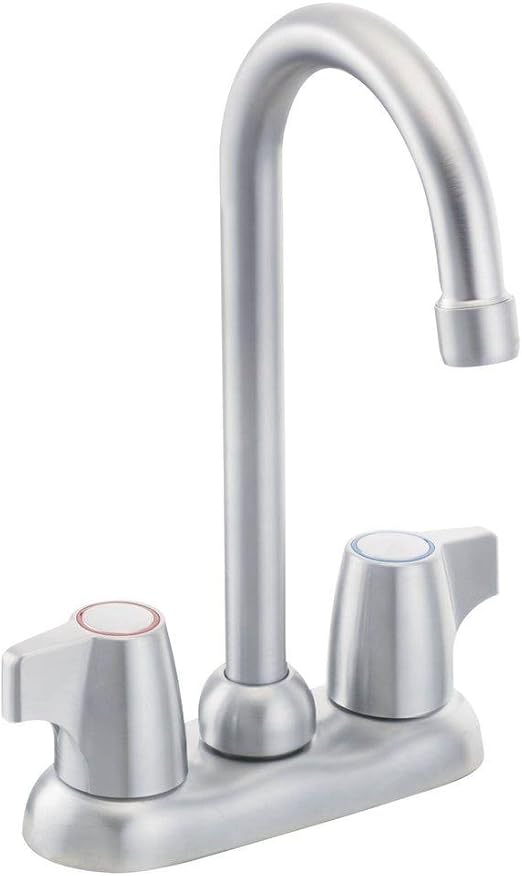 Moen 4903bc Chateau Two Handle High Arc Bar Faucet Brushed Chrome