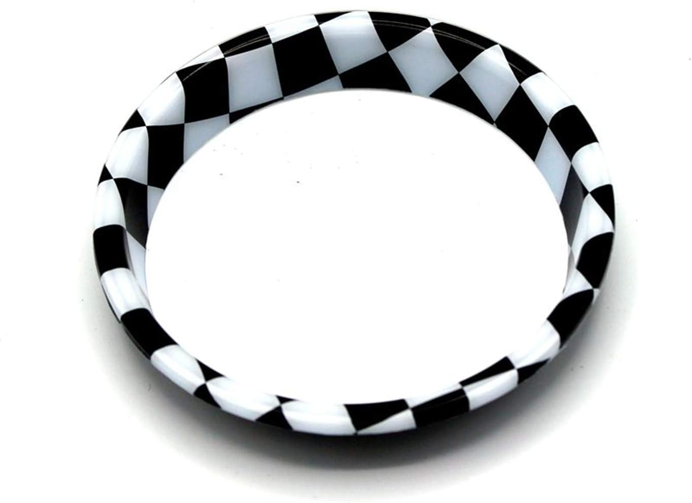 HDX Air Vent Dashboard Cigarette Lighter USB Panel Cover Trim Cap for Mini Cooper F54 Clubman F55 Hardtop F56 Hatchback F57 Covertible F60 Countryman (Gear Shift Base Cover, Checkered)