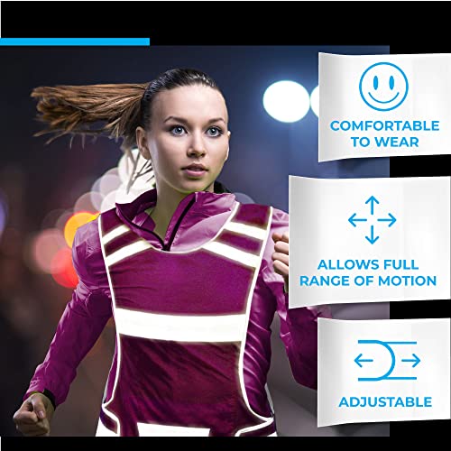 247 Viz Reflective Running Vest for Women & Men, High Visibility