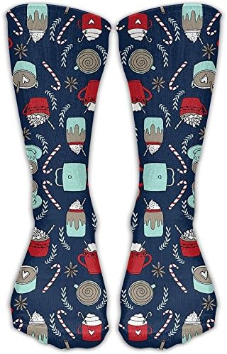 Hot Cocoa Art Printed Socks Crazy Patterned Fun Long Cotton Socks