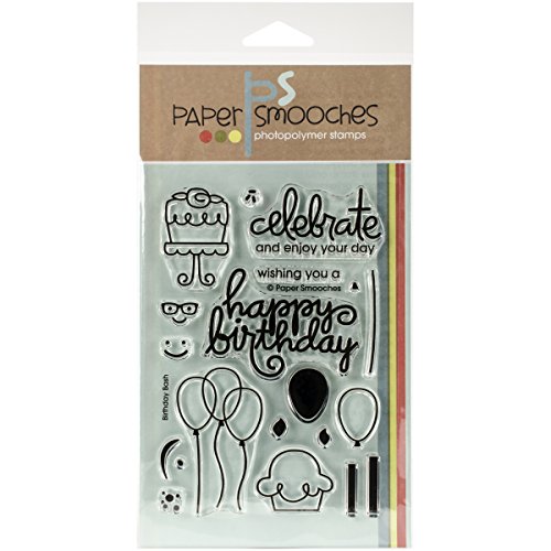 Paper smooches clear stamps, 4" by 6", birthday bash