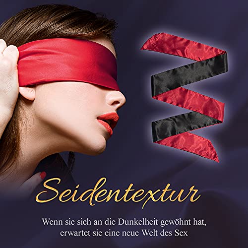 Sex Bondage Sets BDSM Fesselset mit Handschellen Halsband Mouth Gag Ball Extrem Sexspielzeug für Paar Einstellbar BDSM Bondage Satz mit Seide Augenbind