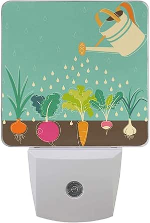 Jardín Riego Maceta Hortalizas Impresión Luz nocturna Sensor de