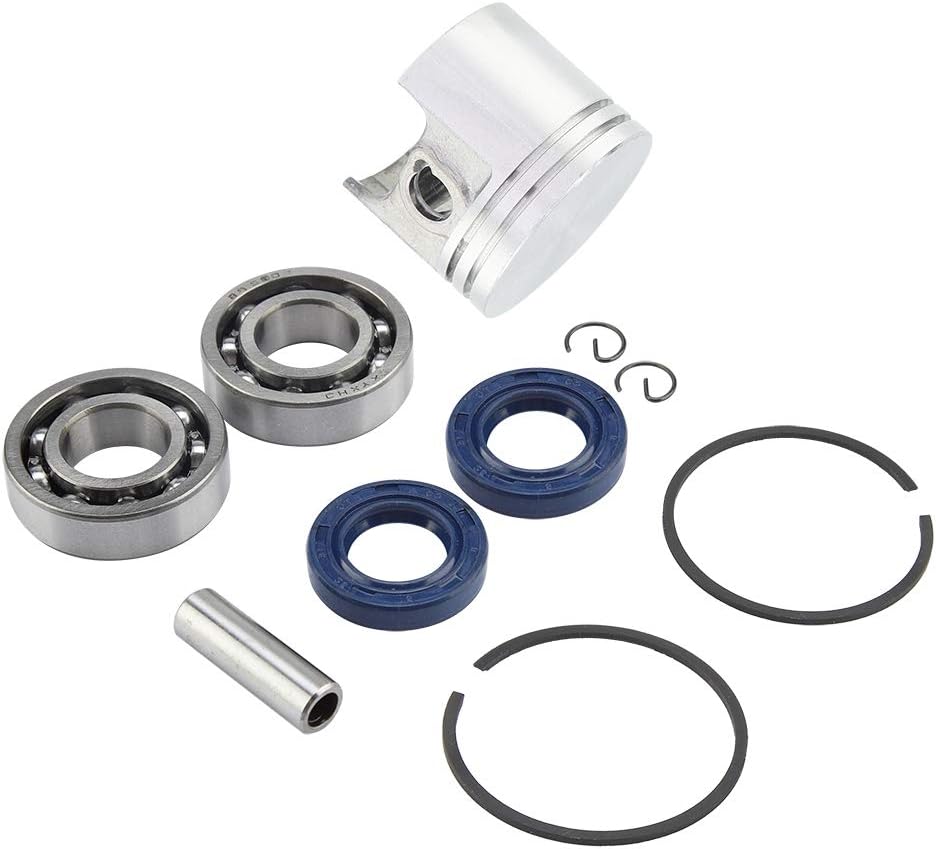 TOPINCN 37Mm Piston Ring Oil Seal Gasket Bearing Kit Assembly Fit for Stihl 017 Ms170 Chainsaw Parts - 8Mm Pin - Image 3