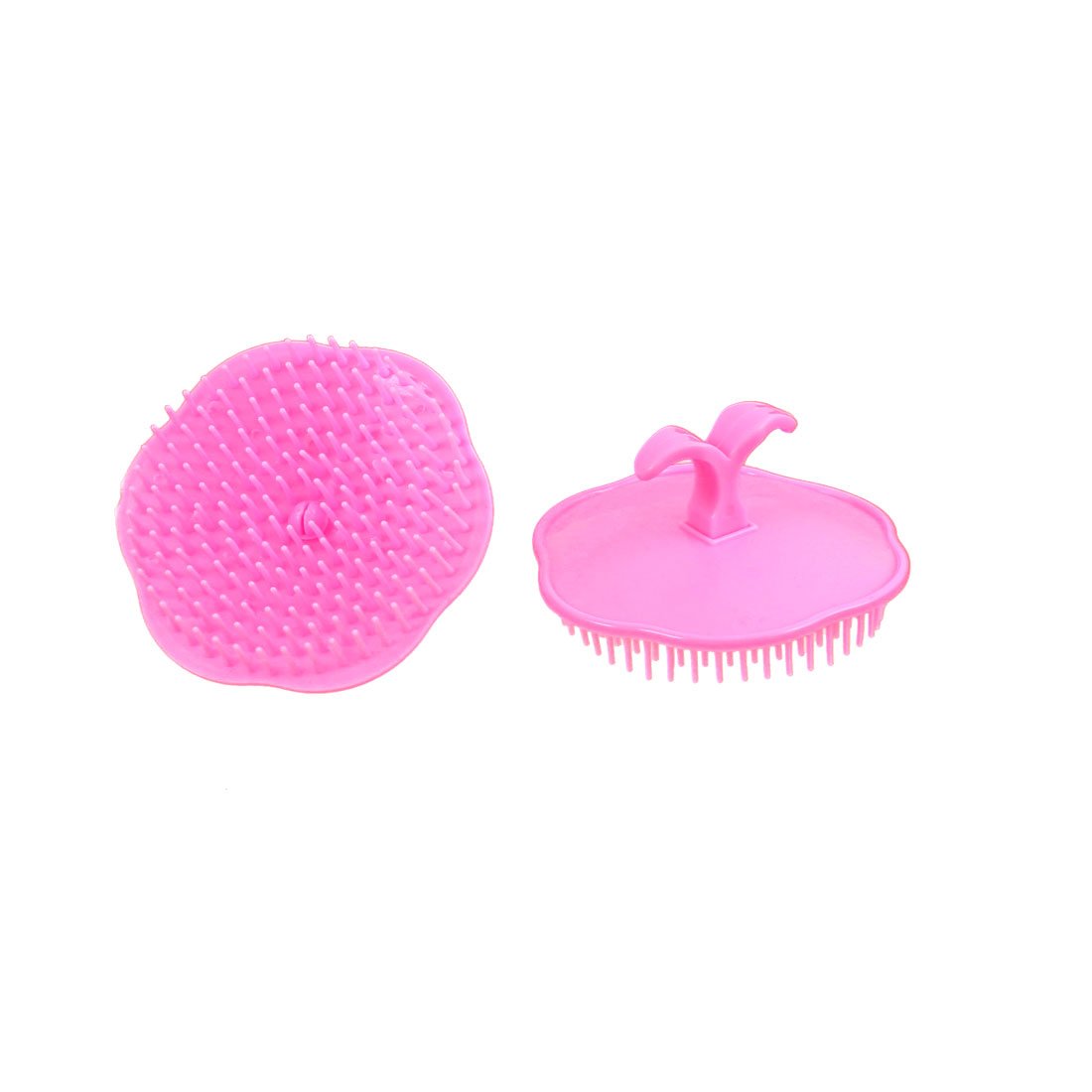 Sourcingmap Hair Clean Scalp Massage Comb Shampoo Brush 2Pcs Pink