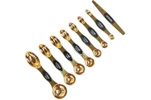 CH1EF Magnetic Measuring Spoons Set Stainless Steel Stackable Teaspoons Tablespoons Dual Sided Measure Spoon set of 8 for Measuring Dry and Liquid Ingredients