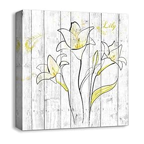 Canvas Wall Art Beautiful Flowers Painting...