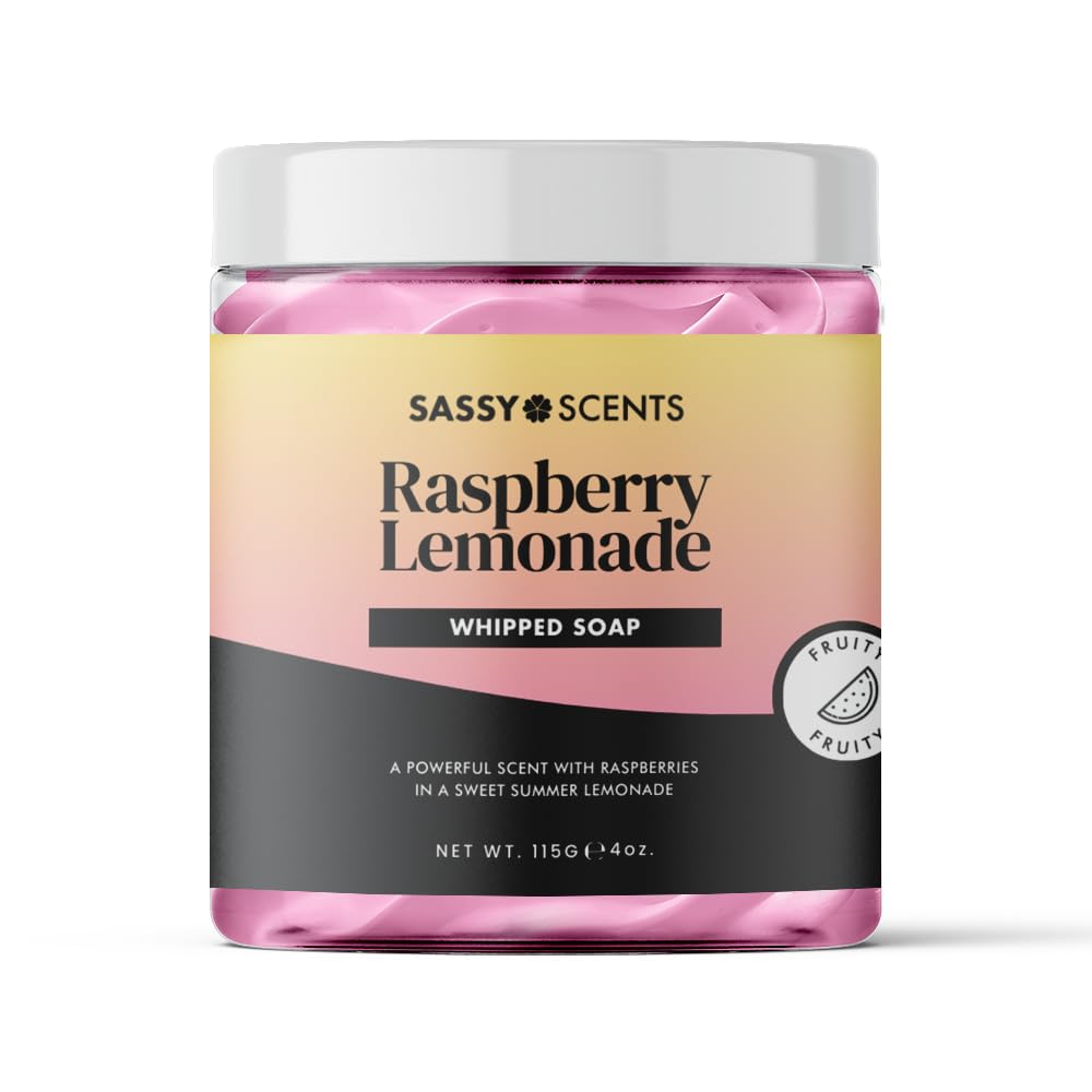 Sassy Scents Raspberry Lemonade Whipped Soap | Cleansing + Nourishing | Gentle For All Skin Types | 115g — image 1