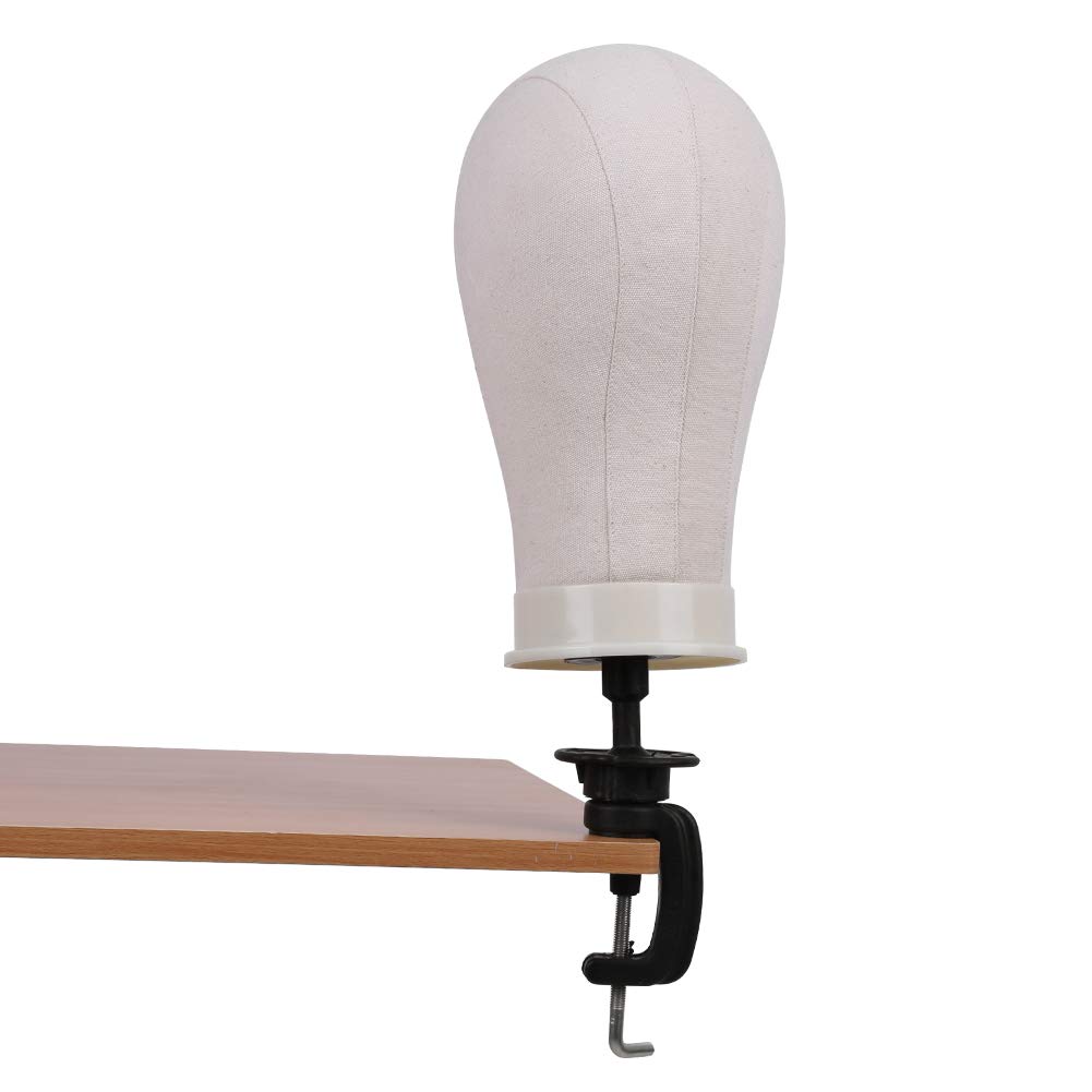 Canvas Head Wig Model Making Mannequin Head Cap Headdress Cap Display Mannequin Beige 3 Size(22寸)