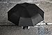 Rain Guard Black Umbrella - Windproof Travel Umbrella with Teflon Coating, Collapsible and Compact Umbrella Perfect for Any Purse or Backpack