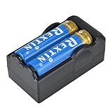 Rextin 18650 BRC Protected Rechargeable Lithium Battery (Pair) 3.7V 4200mAh+ Double 18650 Lithium Battery Charger