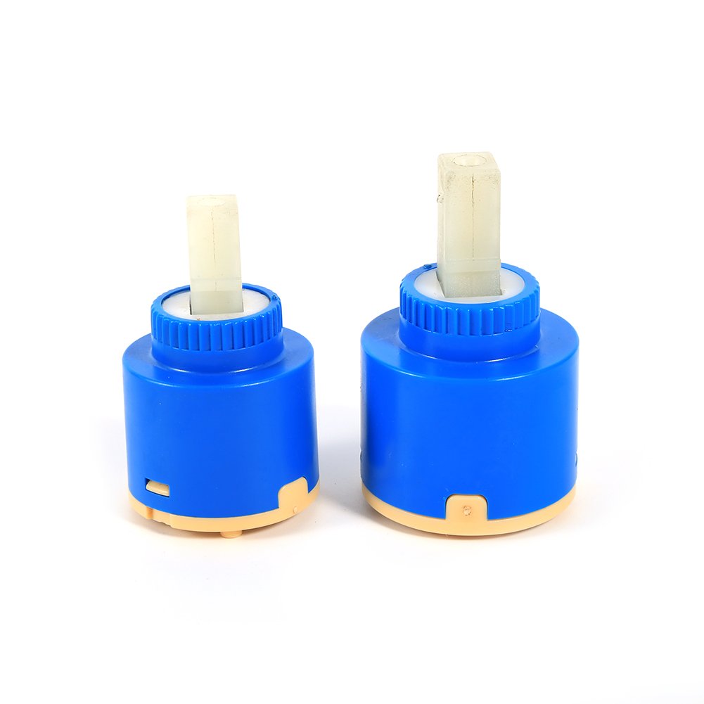 35/40mm Ceramic Cartridge Water Mixer Tap Inner Control Faucet Valve PP Plastic Blue Practical (40mm)