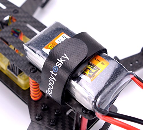Readytosky RC Lipo Battery Straps 300mm x 20mm HD Rubberized Leather Non-Slip Battery Tie Down Strap(5PCS)