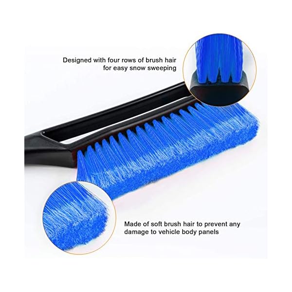 AstroAI 27”Snow Brush and Detachable Ice Scraper with Ergonomic Foam