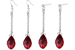 Cosplay Kurapika Earrings Anime Drop Earrings Red Teardrop Comic Earrings Halloween Jewelry Accessories Durable & Practical