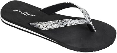 ladies animal flip flops size 6