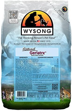 WYSONG PET NUTRITIONAL PRODUCTS 858097 Optimal Geriatrix Diet Food for Cats, 5-Pound by WYSONG PET NUTRITIONAL PRODUCTS