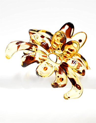 Prettyou 2.75" Banana no slip Effortless colorful Hair Clip small size for Women Flower Claws, Pack of 4