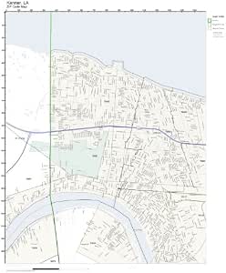 Amazon.com: ZIP Code Wall Map of Kenner, LA ZIP Code Map Laminated