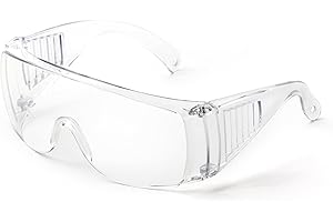 JING LEI Safety Glasses Anti Fog Goggles Vented Sides Shields Transparent PC Frame Spectacles for Lab Medical and Daily Use