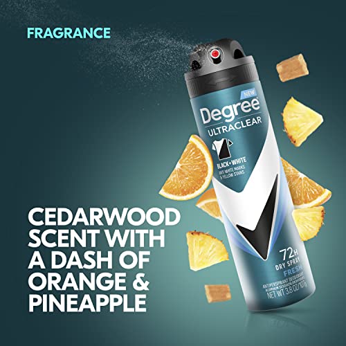 Degree Men Antiperspirant Spray Black + White 3 Count Protects from